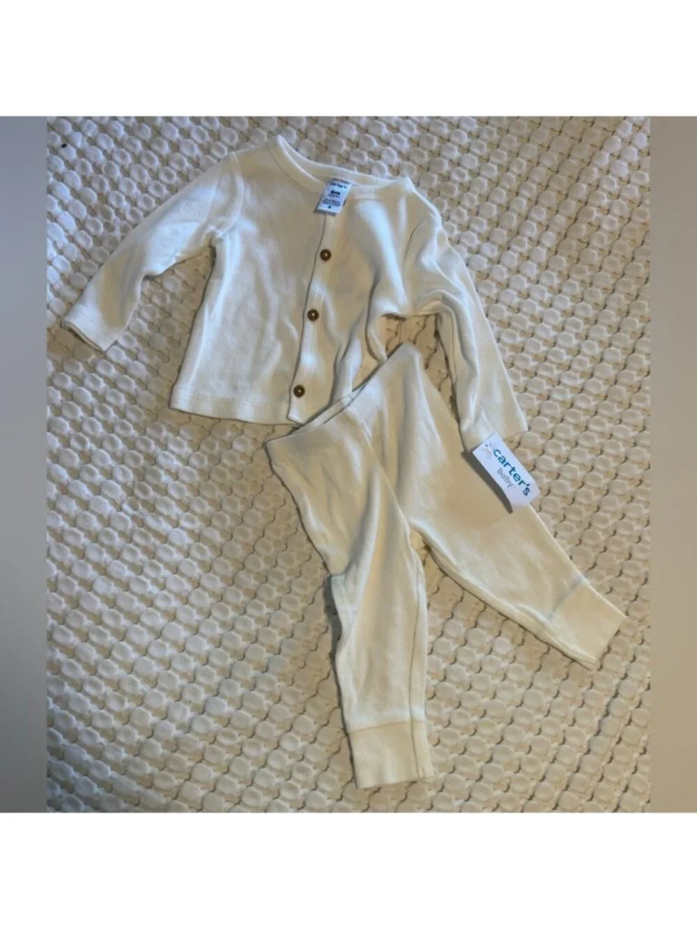 NWT white‎ ribbed carters outfit